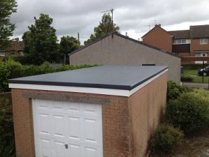 NEW FLAT ROOFING ON A GARAGE IN YORK